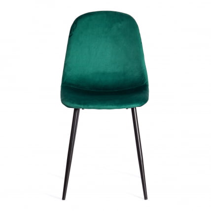 Стул БРЕЕЗЕ (мод. 4724) вельвет/металл, 44 х 53 х 87 см, Лигхт дэрк греен (изумрудный) ХЛР56 / черный / BREEZE (mod. Light dark green HLR56_4