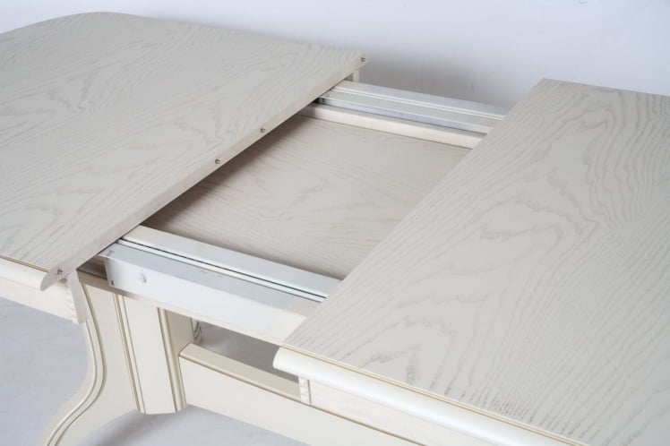 Стол обеденный раскладной Лира-3 (1,4м) тон 2М с золотой патиной_5