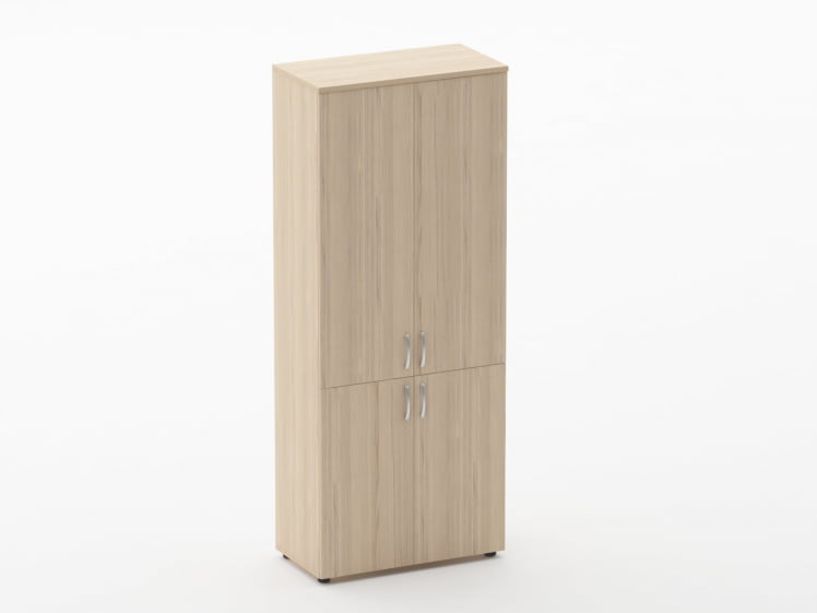 Шкаф высокий закрытый Глассй 6.19.131 Дуб молочный / Glassy_0