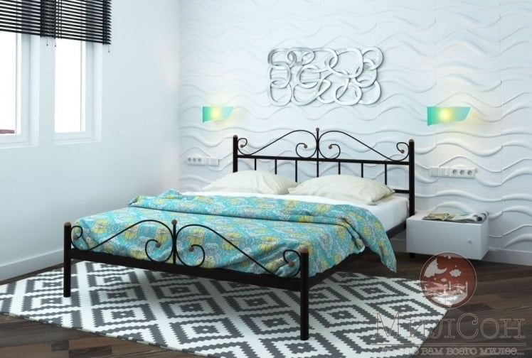 Кровать Диана Плус 1200х1900 Черная / Plus_1