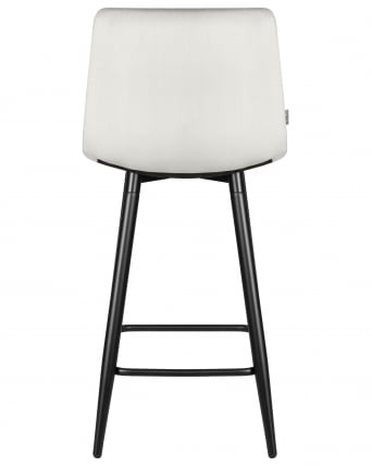 Стул полубарный ДОБРИН ОЛИВИА (черные матовые ножки, светло-серый велюр (108-52)) / DOBRIN OLIVIA_4