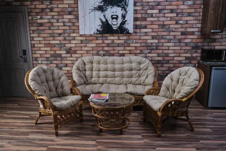 Комплект Черчилль/Рузвельт/Кобана с 3х местным диваном Черчилле6 миндаль матовый / Cherchille6_0