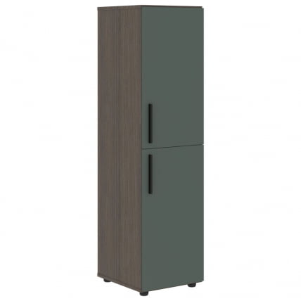 Шкаф-колонка с двумя глухими малыми дверьми (правый) ВЕЛИОН ВМCС 40.4 Р Нефрит Дуб Сильвер / VELION VMCS R_0