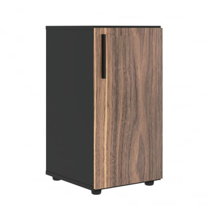Шкаф-колонка с глухой малой дверью (правый) ВЕЛИОН ВЕНЕЕР ВРЛCС 40.1 Р Американский орех Яшма черная / VELION VENEER VRLCS R_0