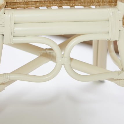 Комплект обеденный АНДРЕА ГРАНД (стол со стеклом+6 кресел+ подушки) ТCХ Вхите (белый), Ткань рубчик, цвет кремовый / ANDREA GRAND TCH White_10