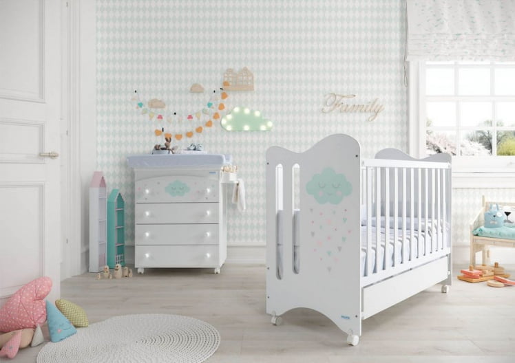 Комод пеленальный Микуна Лили Б-970 Вхите Старс Грей / Micuna Lili B-970 White Stars Grey_3