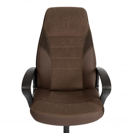 Кресло ИНТЕР (24) кож/зам/флок/ткань, коричневый, 36-36/6/ТВ-24 / INTER 36-36/6/TW-24_5