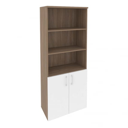 Шкаф высокий широкий (2 низких фасада ЛДСП) ОНИКС О.СТ-1.1 Дуб Аризона/Белый / ONIX O.ST-1.1_0