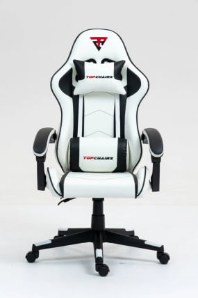 Кресло спортивное ТопЧаирс Шадов бело-черный / TopChairs Shadow_0