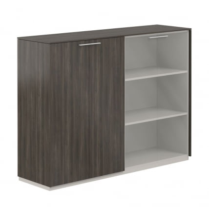 Шкаф средний двойной Атлас НЗ-0305+НЗ-0325.БТ.БТ.ГЛ Бренсон Трюфель / Atlas NZ-0305+NZ-0325.BT.BT.GL_0