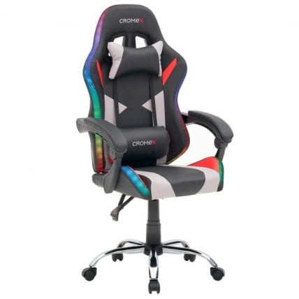Кресло компьютерное CРОМЕКС (КРОМЕКС) Куантум ГМ-155 РГБ экокожа черное/красное/серое / CROMEX Quantum GM-155 RGB_0