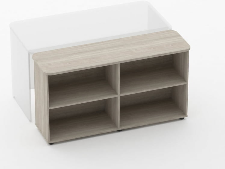 Тумба приставная к столу Глассй 3.18.103 Дуб сантана светлый / Glassy_1