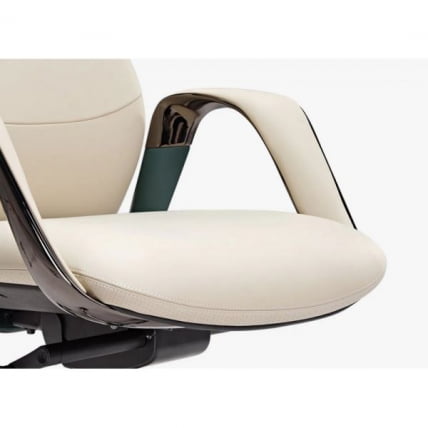 Эргономичное кресло руководителя Еурека ОC07 СЕРЕНЕ (Наппа кожа), белое / Eureka OC07 SERENE (Nappa_6