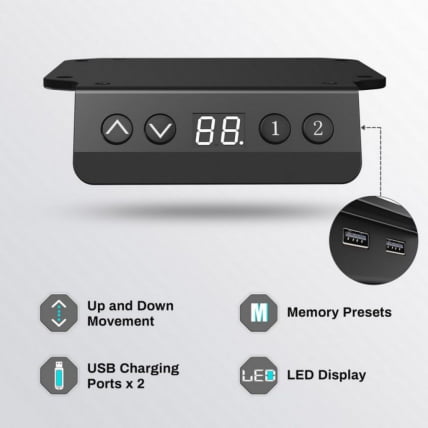Стол для компьютера угловой (правый) c электрической регулировкой по высоте ЕУРЕКА ЕРК-Л60Р-РБ / c EUREKA ERK-L60R-RB_3