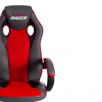 Кресло РАCЕР ГТ нев кож/зам/ткань, металлик/красный, 36/08 / RACER GT new_5