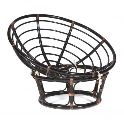 Кресло ПАПАСАН/ПАПАСАН 23/01 В /без подушки/ 115х101х104 см, Антикуе бровн (античный черно-коричневый) / PAPASAN/ПАПАСАН W Antique brown_0