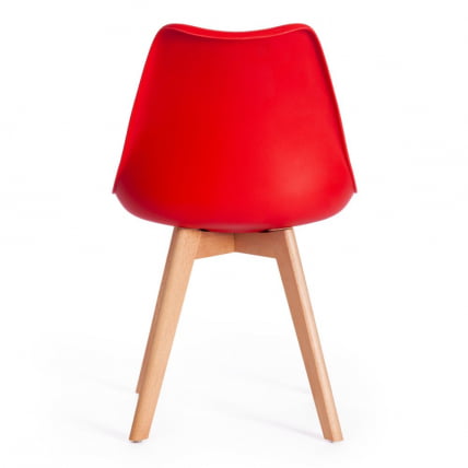 Стул ТУЛИП (мод. 73) / 1 шт. в упаковке дерево/пластик/ПУ, 48.5*52.5*83cм, красный / TULIP (mod. 48.5*52.5*83cм,_3