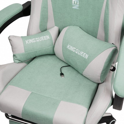 Кресло 1208, замша, цвет сине-белый с массажем, арт 1208-Блуе-Вхите / 1208-Blue-White_4