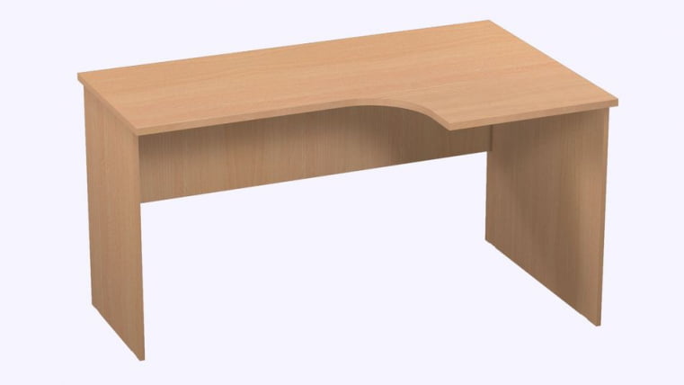 Стол компьютерный угловой Р.РС-14 (правый) Крафт белый_0