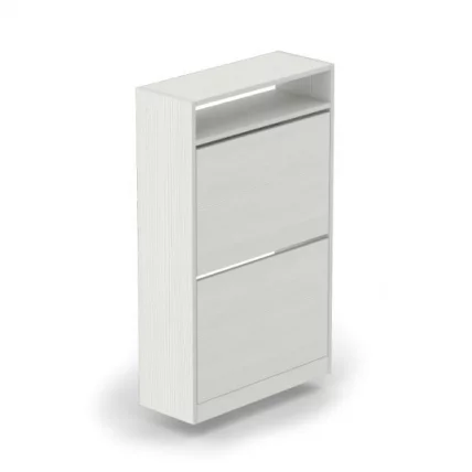 Тумба для обуви 2-х уровневая Выбеленное дерево_0