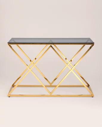 Консоль ИНСИГНИЯ 120кс40 Золото стекло смоке / 120x40 smoke_2