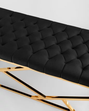 Банкетка АРТ ДЕКО велюр Черный_5