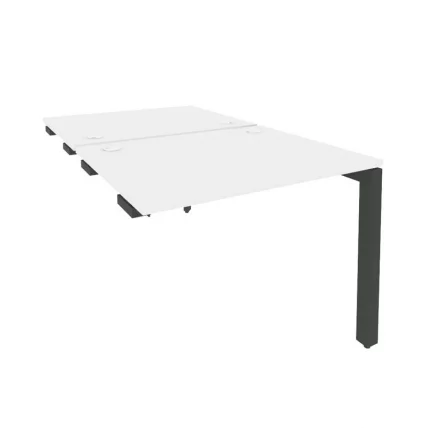 Стол-приставка двойной на П-образном м/к к опорным элем. ОНИКС О.МП-Д.СПР-1.8 Белый Бриллиант/Антрацит / ONIX O.MP-D.SPR-1.8_0