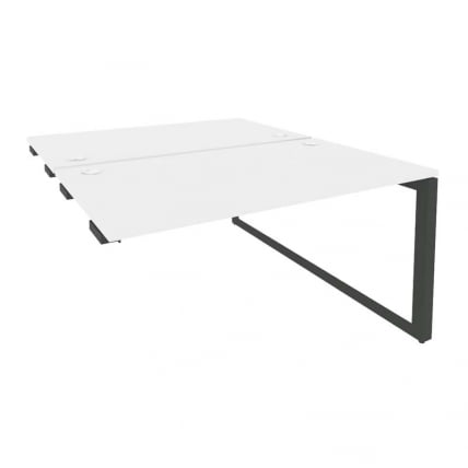 Стол-приставка двойной на О-образном м/к к опорым элем. ОНИКС О.МО-Д.СПР-3.8 Белый Бриллиант/Антрацит / ONIX O.MO-D.SPR-3.8_0