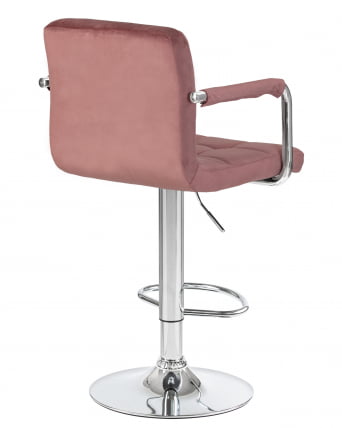 Стул барный ДОБРИН КРУГЕР АРМ Пудрово-розовый велюр МДЖ9-32 / DOBRIN KRUGER ARM MJ9-32_3