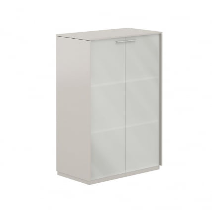 Шкаф средний со стеклом Атлас НЗ-0335.ГС.ГЛМ Серый камень / Atlas NZ-0335.GS.GLM_0