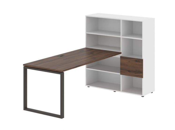 Рабочая станция ЕДИС ЕКРСТ 1217 Дуб Денвер темный Мокко Белый / EDIS EQRST_0