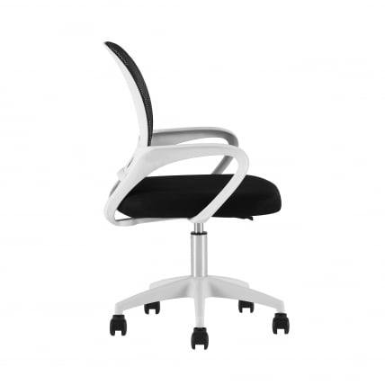 Кресло офисное ТопЧаирс Симпле СН черный пластик белый / TopChairs Simple SN_2