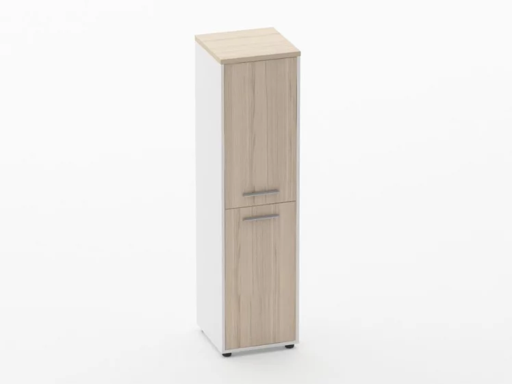 Шкаф 3 узкий закрытый, 2 двери Дека 10.16.12Пр Туя/Белый / Deka_0