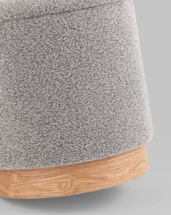 Пуф с ящиком Холли С букле серый / S_5