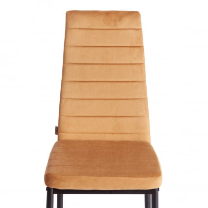 Стул Еасй (мод. ДЖСC02-1) металл, флок, 41 х 52 х 96 см, бровн (золотисто - коричневый) ХЛР12 / черный / Easy (mod. JSC02-1) brown HLR12_5