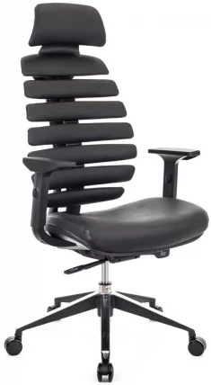 Эргономичное кресло Ерго Блаcк кожа Черный / Ergo Black_0