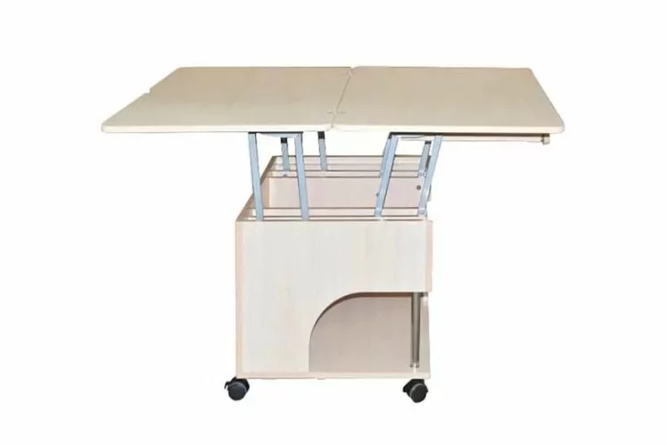 Стол-трансформер раскладной Стэп Ясень Шимо светлый_5