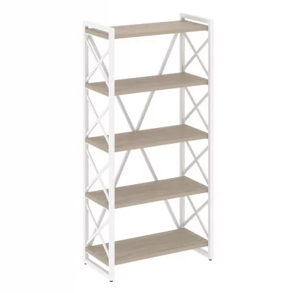 Стеллаж на регулируемых опорах - 5 полок ЛОФТ ВР.Л-МСТ.О-5.8 Металл белый Дуб Аттик / LOFT VR.L-MST.O-5.8_0