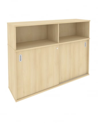 Шкаф-купе приставной Метал Сйстем Б.ШК-2 Акация/Белый / Metal System_0