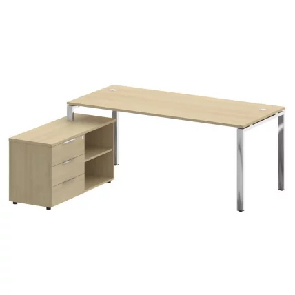 Стол рабочий руководителя с опорной тумбой левый МЕТАЛ СЙСТЕМ ДИРЕCТ БГ.СРТ-5.8 Л Акация Лорка / METAL SYSTEM DIRECT_0