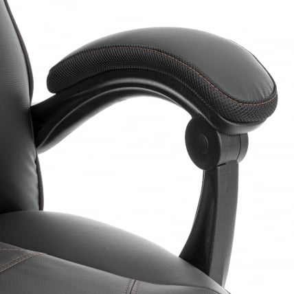 Кресло Арена металБЛ кож/зам, черный/черный карбон, 36-6/карбон черный / Arena metalBL_10