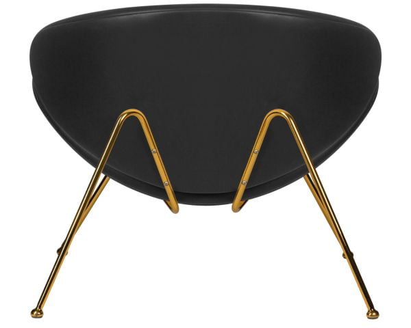 Кресло дизайнерское ДОБРИН ЕМИЛЙ (черный винил ЙП16, золотое основания) 2 шт / DOBRIN EMILY YP16,_5