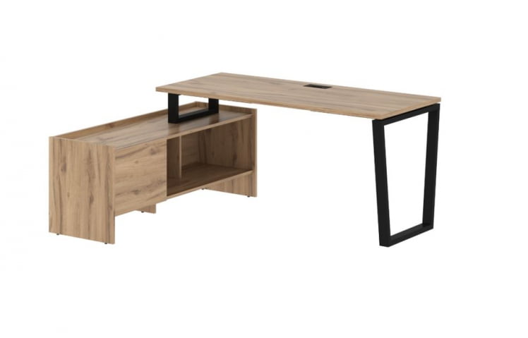 Стол с тумбой ЕДИС ЕВCТ 17614 Дуб Денвер светлый Черный / EDIS EVCT_0