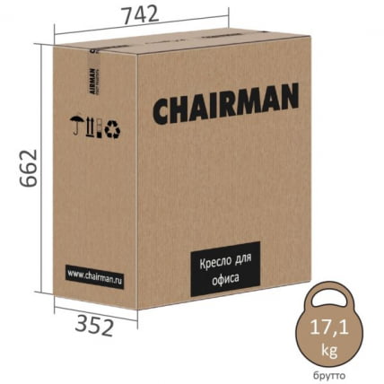 Офисное кресло CHAIRMAN 500 ЛЮКС (ЛУКС) ЭКО Б/П экокожа Черный / (LUX)_13