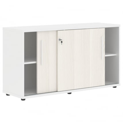 Шкаф с дверьми-купе ЕДИС ЕЛC 1343 Ясень Траун Белый Белый / EDIS ELC_1