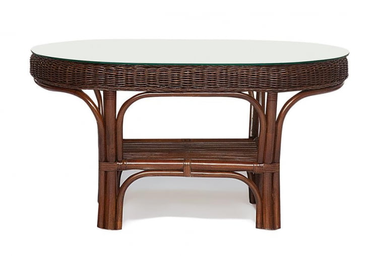 Комплект для отдыха АНДРЕА (диван + 2 кресла + журн. столик со стеклом + подушки) Пекан Вашед (античн. орех), Ткань рубчик, цвет кремовый / ANDREA Pecan Washed_2