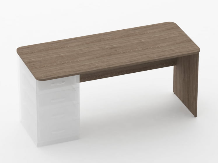 Стол прямой под встроенную тумбу Глассй 1.101.16Л Дуб Верцаска / Glassy_0