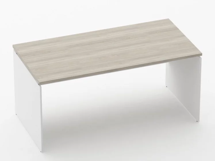 Стол прямой Дека ЛДСП каркас 75.08.16 Дуб Сантана светлый/Белый / Deka_0