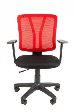 Кресло офисное CХАИРМАН 626 Черный Красная сетка / CHAIRMAN_1