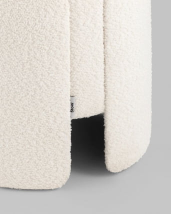 Пуф Такс букле (белый) / Taks_2